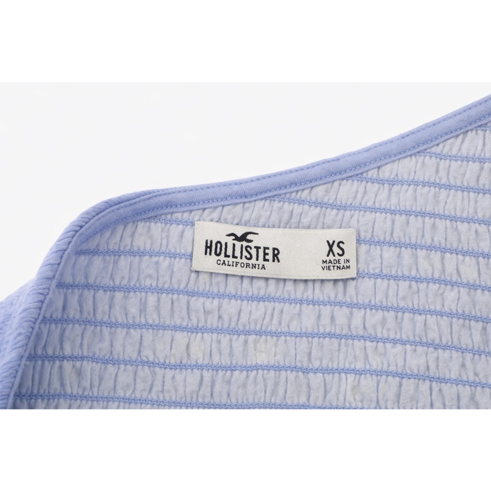 Hollister One Shoulder Smocked Daisy Crop Top XS - Picture 7 of 8